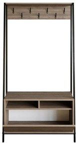 Devin Walnut and Black cipősszekrényes fogas