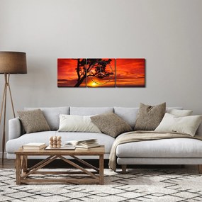 Kép - Naplemente (órával) (90x30 cm)