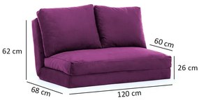 Taida Purple kinyitható kanapé