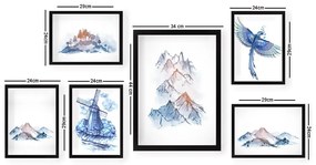 Kép szett 6 db-os Watercolor – Wallity