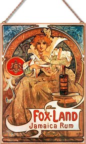 Alphonse Mucha - Fox Land üvegkép, falikép