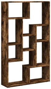 füstös tölgy színű szerelt fa könyvespolc 72 x 20 x 120 cm