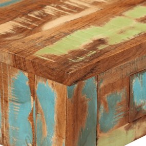 tömör újrahasznosított fa tálalóasztal 110x30x76 cm