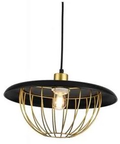 Lámpa Mennyezeti lámpatest TULIP,3444,AC220-240V,50/60Hz,1*E27,IP20,átmérő 36cm,egyes,fekete/arany