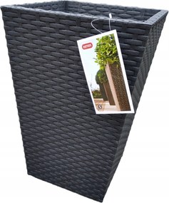 Keter Rattan Virágtartó Kaspó Antracit S 23L Rattan