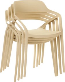 Rakásolható szék, szürkésbarna Taupe, ALFIO