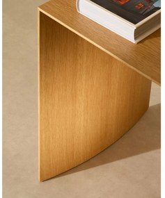 Világos natúr színű dohányzóasztal tölgyfa dekorral 45x90 cm Litto – Kave Home