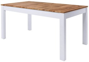 Asztal Boston AS135Fehér, Wotan tölgy, 76x90x160cm, Hosszabbíthatóság, Fa, Közepes sűrűségű farostlemez