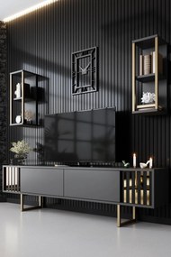 TV szekrény Gold Line - Anthracite, Black