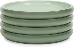 Zöld kőedény tányér készlet 4 db-os ø 22 cm Aura Rondo – Bonami Selection