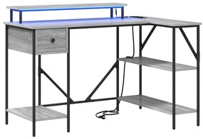 Asztal fiókkal Szürke sonoma 120 x 79 x 86.5 cm Faanyag