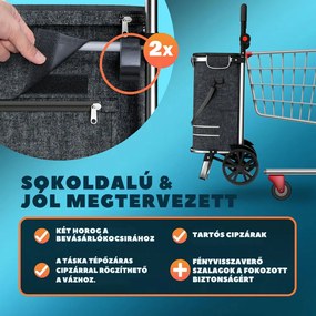 EASY bevásárlótáska kerekekkel, 50l, fekeate Jurhan