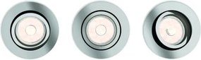 Philips 50393/11/PN - 3x LED RGBW dimmelhető beépíthető mennyezeti lámpa 1xGU10/4,8W/230V króm + távirányító
