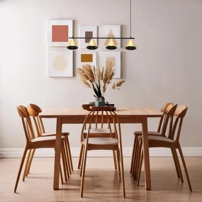 Csillár zsinóron CONE 4xGU10/10W/230V arany/fekete