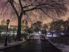 Poszter 40x30cm Esti kilátás a Central Parkra, Assaf Frank