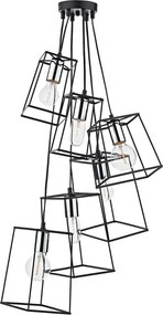 DAR LIGHTING TOW0650 TOWER Modern Led Függesztett Lámpa Fekete, Csiszolt Króm E27 IP20