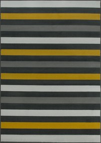 200x290 cm Grafit Szőnyeg Szürke Mézes Luna Csíkos