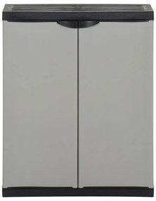 szürke és fekete kerti PP szeméttároló 68 x 40 x 85 cm