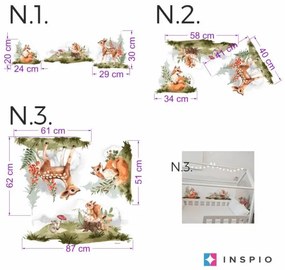 INSPIO Róka, őzike, mókus - Falmatrica