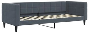 sötétszürke kihúzható bársony heverő matraccal 80 x 200 cm