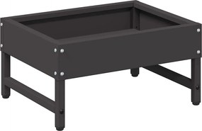 vidaXL Madár Etető Fekete 80 x 28 x 13.5 cm Hidegen Hengerelt Acél