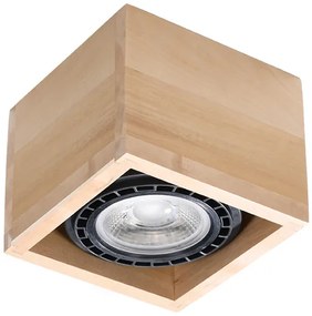 SOLLUX SL-0915 QUATRO Kocka Mennyezeti Lámpa Természetes Fa GU10 IP20