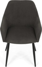 Étkezőszék szürke kordbársony kárpittal – DCH-V4009 GREY6