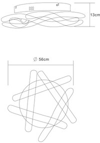 GLOBO 67833-60 - LED Mennyezeti lámpa NABRO 5xLED/12W/230V