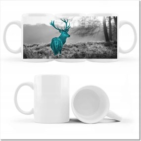 Fényképes bögre Türkiz szarvas agancsokkal