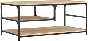 vidaXL sonoma tölgy színű szerelt fa dohányzóasztal 90 x 49 x 40 cm