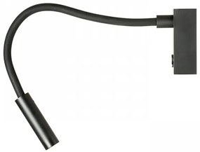 RED - Design Rendl - R10541 - AIM LED/3W/230V flexibilis fekete lámpa