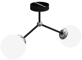 Csillár JOY 2xE14/40W/230V fekete/fényezett króm