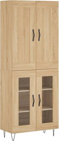 vidaXL sonoma tölgy szerelt fa magasszekrény 69,5 x 34 x 180 cm