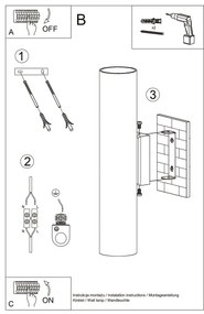Sollux SL.1202 - Fali lámpa LAGOS 2xGU10/10W/230V arany