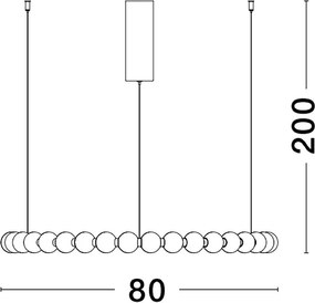 Függeszték Fehér PERLA NOVA LUCE 9695231