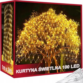 Verk 26204 Karåcsonyi fényhåló 100 Led, IP44, 1x2 m, meleg fehér