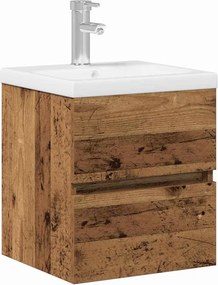 vidaXL Fürdőszobai mosdószekrény Fekete tölgy 80 x 39 x 62 cm Faanyag
