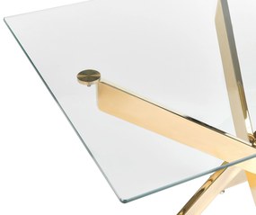 Arany étkezőasztal üveglappal 120 x 70 cm MARAMO Beliani