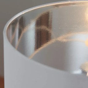 Endon 61198 - Asztali lámpa WALDORF 1xE27/10W/230V fényezett króm/fehér