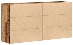 2 db oldalnézet régi fa 79x38x80 cm mérnöki fa