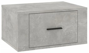 betonszürke falra szerelhető éjjeliszekrény 50 x 36 x 25 cm