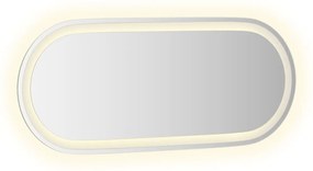 ovális LED-es fürdőszobai tükör 90 x 40 cm