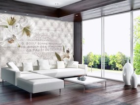 Fotótapéta - Liliom és fehér elegancia (152,5x104 cm)