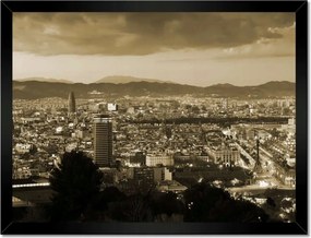 Poszterek keretben 40x30 Éjszakai felvétel Barcelonából