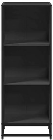 fekete forgácslap könyvszekrény 40x35x107,5 cm