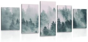 5 részes kép hegyek ködben