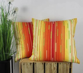 Párnahuzat 100% pamut 50x70 Linea csíkos lengyel színes vidám