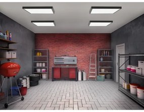 Brilagi - LED Fürdőszobai mennyezeti lámpa FRAME LED/40W/230V 60x60 cm IP44 fekete