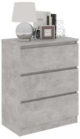 betonszürke szerelt fa tálalószekrény 60 x 35 x 76 cm
