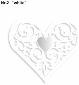 Szív alakú fali dekoráció Fehér